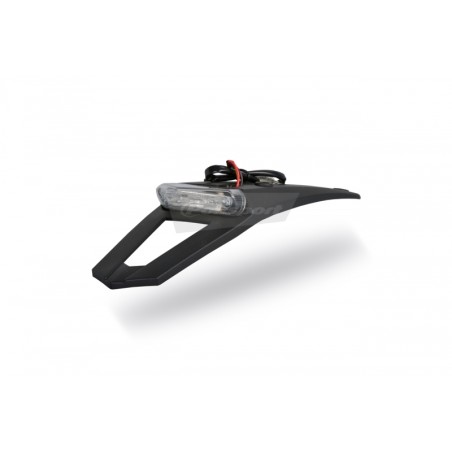 Portamatrículas Polisport negro con luz LED - motoscamaralweb.com