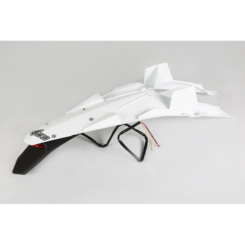 Guardabarros trasero con piloto LED UFO Husqvarna blanco HU03344-041 - motoscamaralweb.com Guardabarros trasero con piloto LED UFO Husqvarna blanco HU03344-041 - motoscamaralweb.com