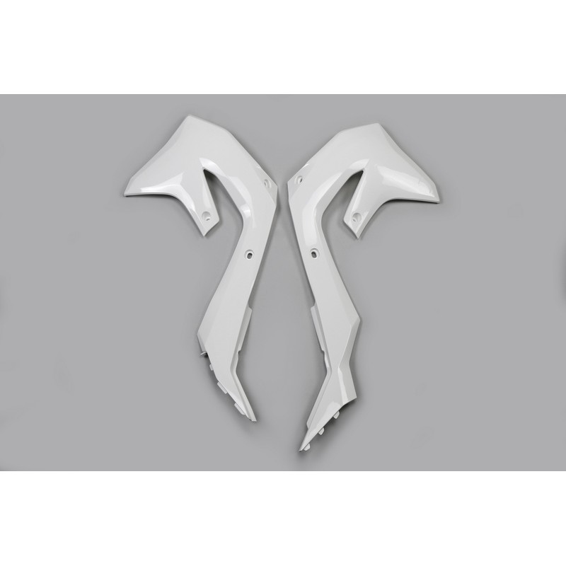 Plásticos laterales de radiador UFO blanco Kawasaki KX450 - motoscamaralweb.com