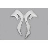Plásticos laterales de radiador UFO blanco Kawasaki KX450 - motoscamaralweb.com
