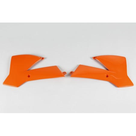 Plásticos laterales de radiador UFO KTM naranja KT03072-127 - motoscamaralweb.com