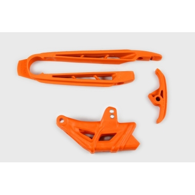 Guiacadenas + patín UFO KTM Husqvarna naranja KT04005-127 - motoscamaralweb.com