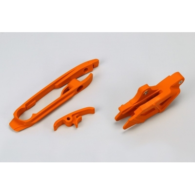Guiacadenas + patín UFO KTM naranja KT04030-127 - motoscamaralweb.com
