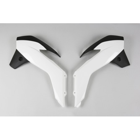 Plásticos laterales de radiador UFO KTM blanco/negro KT04042-999K - motoscamaralweb.com