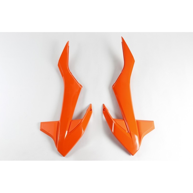 Plásticos laterales de radiador UFO naranja KTM SX85 - motoscamaralweb.com Plásticos laterales de radiador UFO naranja KTM SX85 - motoscamaralweb.com