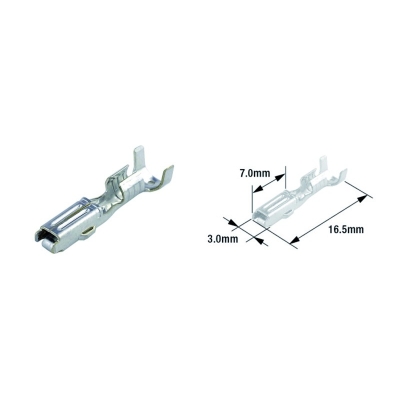 Bolsa de 50 Terminales de cable hembra TOURMAX tipo 070 (FRA) - motoscamaralweb.com