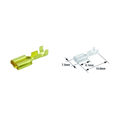 Terminal de cable hembra TOURMAX tipo 250 - motoscamaralweb.com