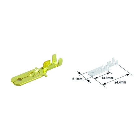 Terminal de cable macho TOURMAX tipo 250 - motoscamaralweb.com