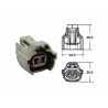 Terminal de cable hembra serie 090 SMTO BIHR tipo original 2 via gris - 5 uds - motoscamaralweb.com