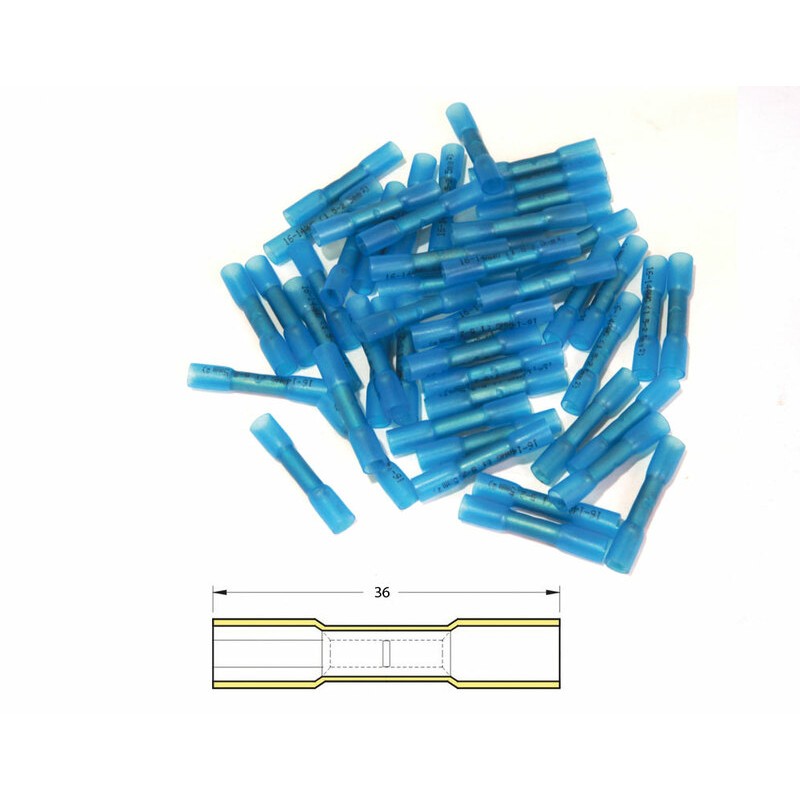 Conector punta-punta termorretráctil BIHR Ø1.5/2.5mm² - 50uds transparente azul - motoscamaralweb.com Conector punta-punta termorretráctil BIHR Ø1.5/2.5mm² - 50uds transparente azul - motoscamaralweb.com