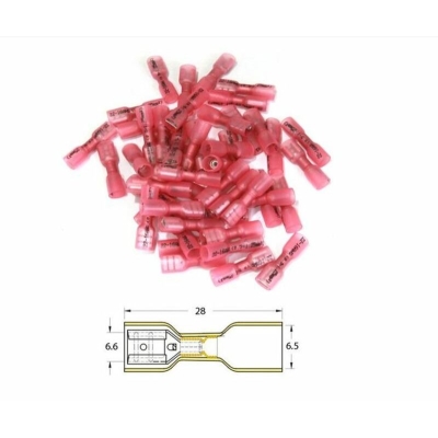 Terminal termosellado impermeable. rojo - motoscamaralweb.com