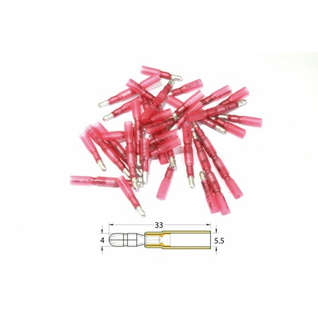 Terminal termosellado impermeable. rojo - motoscamaralweb.com