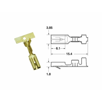Terminal de cable hembra serie 110 ML BIHR Ø0.85mm²/1.25mm² - 50uds - motoscamaralweb.com