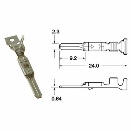 Terminal de cable macho serie090 FRKW BIHR Ø0.5mm²/0.85mm² - motoscamaralweb.com