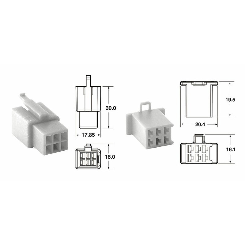 Juego de conectores 6 vias 110 ML BIHR tipo original Ø0.5mm²/0.85mm² - 5 Juegos completo - motoscamaralweb.com Juego de conectores 6 vias 110 ML BIHR tipo original Ø0.5mm²/0.85mm² - 5 Juegos completo - motoscamaralweb.com