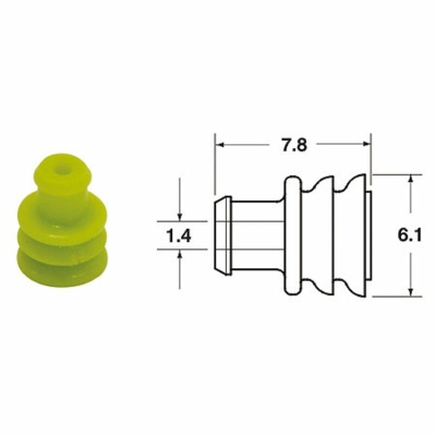 Junta silicona generico BIHR Ø1.4mm amarillo - motoscamaralweb.com