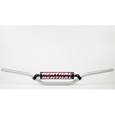 Manillar Renthal motocross Carmichael plata con protector negro 971-08-SI-01-185 - motoscamaralweb.com