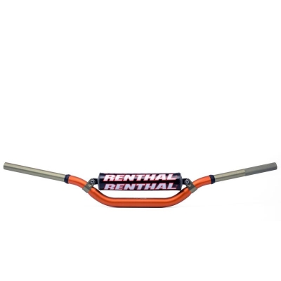 Manillar RENTHAL Twinwall 999 Mcgrath naranja con protector negro - motoscamaralweb.com
