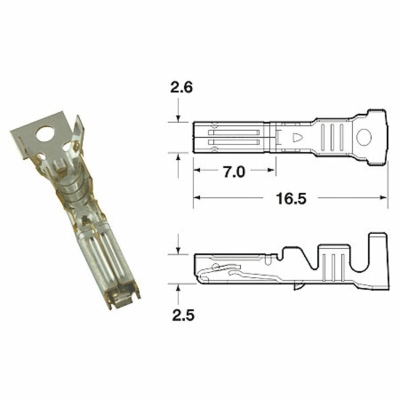 Terminal de cable hembra generico BIHR Ø0.85mm²/1.25mm² - motoscamaralweb.com