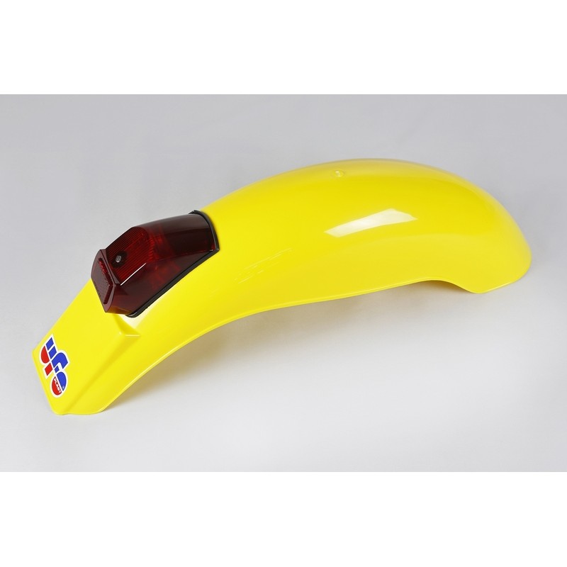 Guardabarros trasero universal UFO enduro con luz 50cc-80cc-125cc (1975-1979) amarillo ME08025-D - motoscamaralweb.com Guardabarros trasero universal UFO enduro con luz 50cc-80cc-125cc (1975-1979) amarillo ME08025-D - motoscamaralweb.com