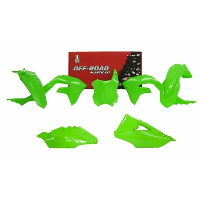 Kit de plástica RACETECH (5 piezas) - Verde flúor - motoscamaralweb.com