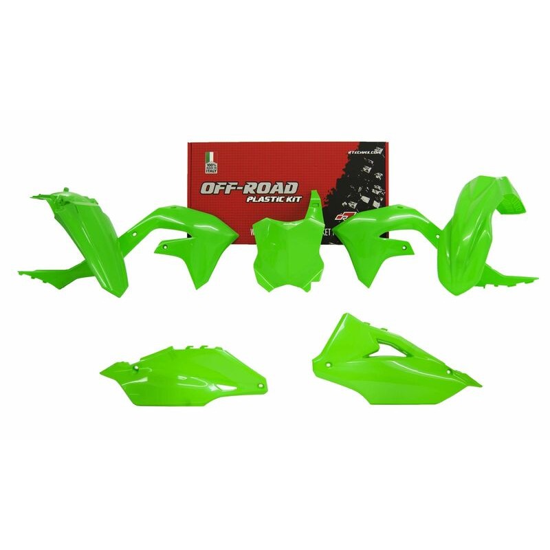 Kit de plástica RACETECH (5 piezas) - Verde flúor - motoscamaralweb.com Kit de plástica RACETECH (5 piezas) - Verde flúor - motoscamaralweb.com