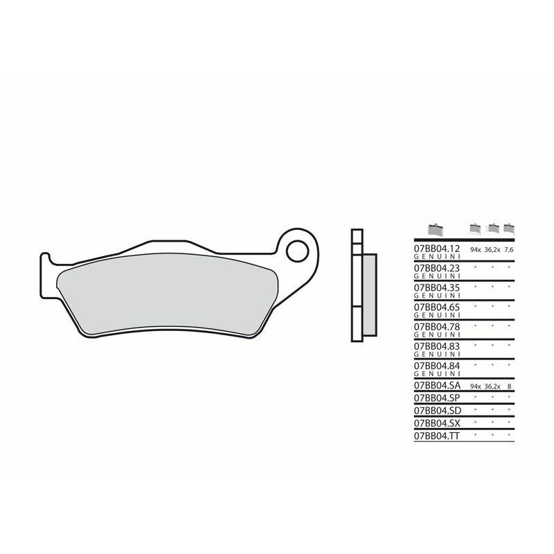 Pastillas de freno sinterizadas Brembo 07BB04SD - motoscamaralweb.com Pastillas de freno sinterizadas Brembo 07BB04SD - motoscamaralweb.com