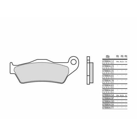 Pastillas de freno sinterizadas Brembo 07BB04SD - motoscamaralweb.com