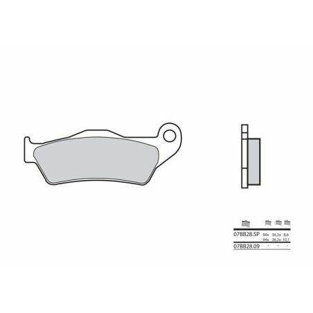 Pastillas de freno sinterizadas Brembo 07BB28SP - motoscamaralweb.com