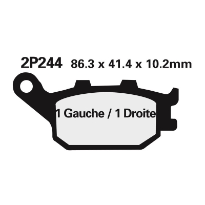 Juego pastillas de freno NISSIN 2P244ST Tra. V-Strom/Bandit 650 - motoscamaralweb.com