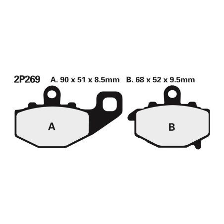 Juego pastillas de freno NISSIN 2P269NS Tra. YZF-R1 98-01 - motoscamaralweb.com