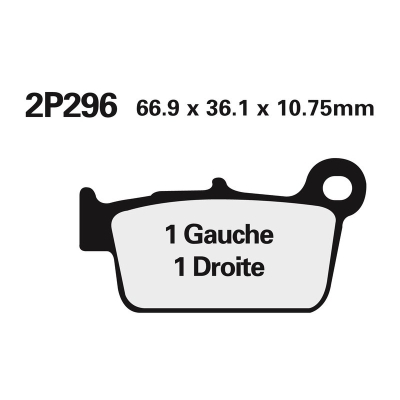 Juego pastillas de freno NISSIN 2P296ST DR125SM - motoscamaralweb.com