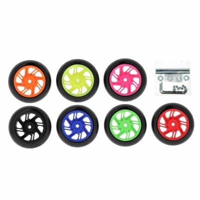 Set de cuatro ruedas negras para caballete paddock - motoscamaralweb.com