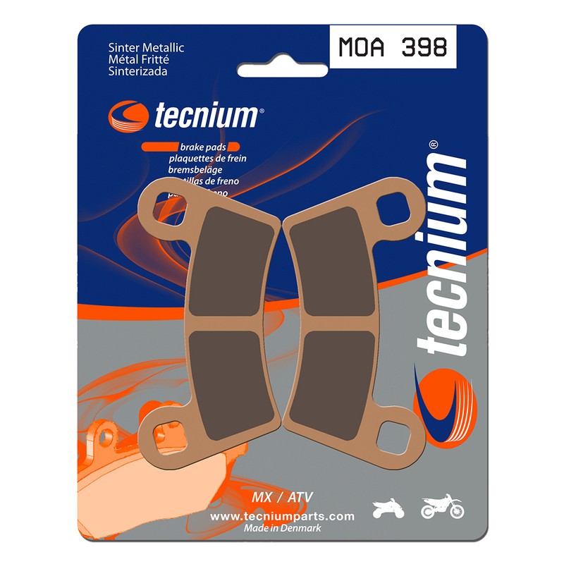 Pastillas de freno Tecnium MOA398 Sinterizadas ATV c/disco acero normal - motoscamaralweb.com Pastillas de freno Tecnium MOA398 Sinterizadas ATV c/disco acero normal - motoscamaralweb.com