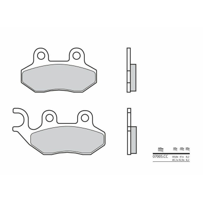 Pastillas de freno orgánicas Brembo 07005 - motoscamaralweb.com