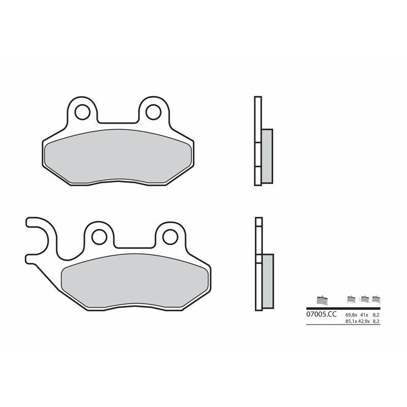 Pastillas de freno orgánicas Brembo 07005 - motoscamaralweb.com