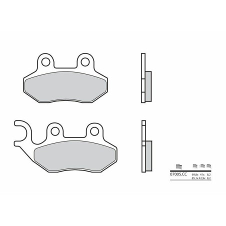 Pastillas de freno orgánicas Brembo 07005 - motoscamaralweb.com