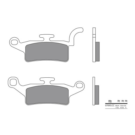 Pastillas de freno orgánicas Brembo 07093 - motoscamaralweb.com