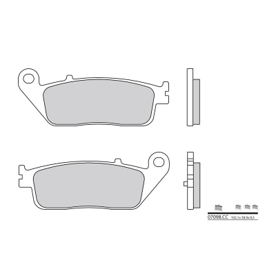 Pastillas de freno orgánicas Brembo 07098 - motoscamaralweb.com