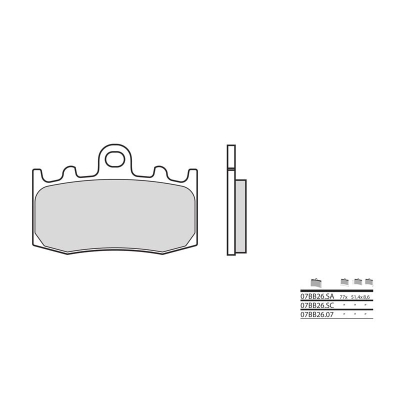Pastillas de freno sinterizadas Brembo 07BB26LA - motoscamaralweb.com