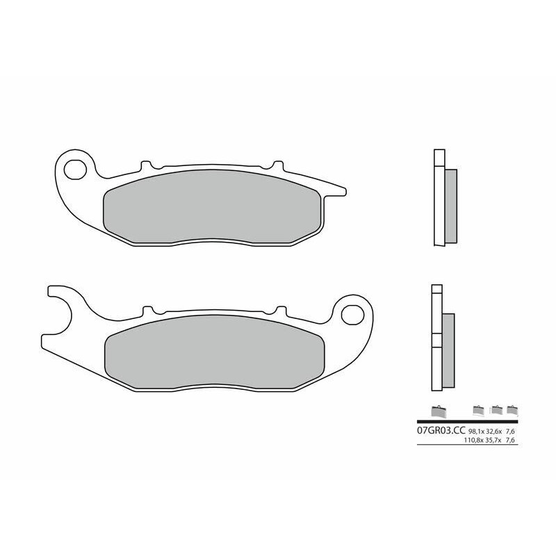 Pastillas de freno orgánicas Brembo 07GR03CC - motoscamaralweb.com Pastillas de freno orgánicas Brembo 07GR03CC - motoscamaralweb.com