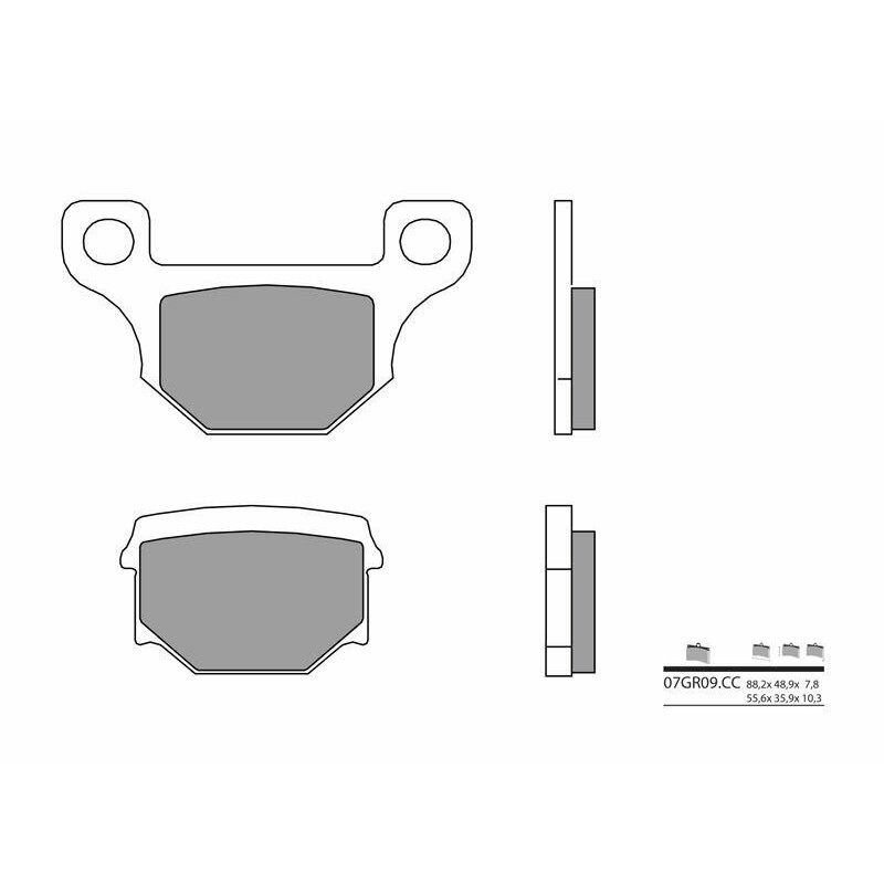 Pastillas de freno orgánicas Brembo 07GR09CC - motoscamaralweb.com