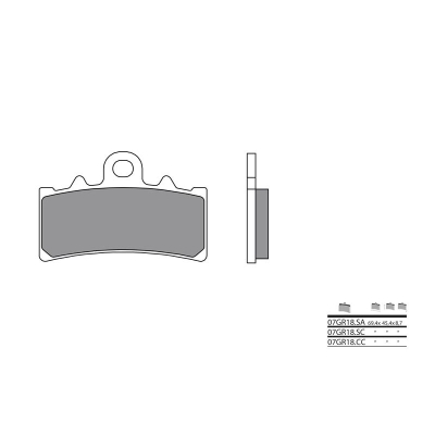 Pastillas de freno sinterizadas Brembo 07GR18SA - motoscamaralweb.com