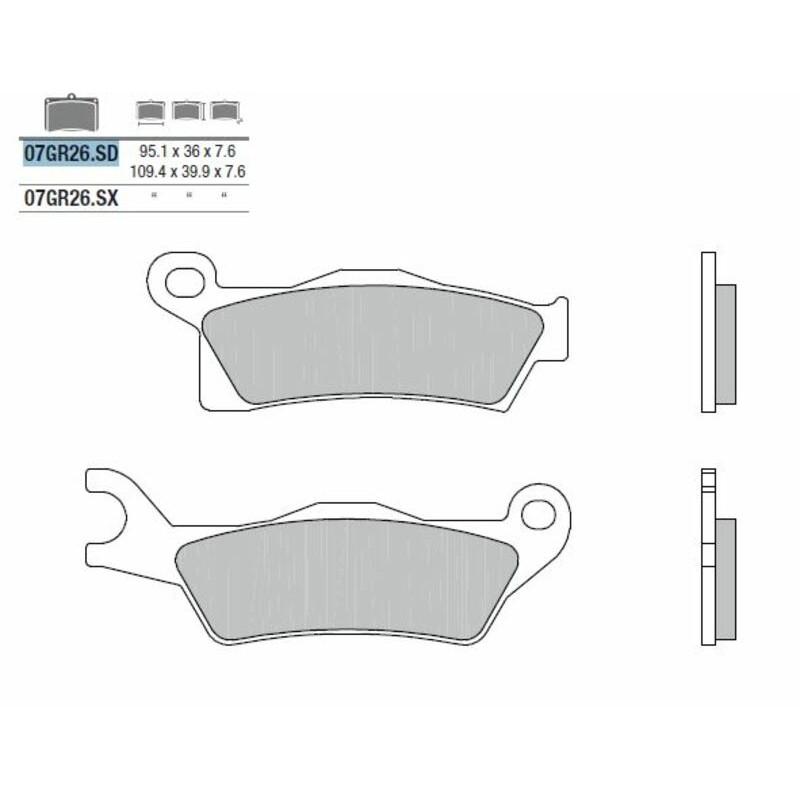Pastillas de freno sinterizadas Brembo 07GR26SD - motoscamaralweb.com Pastillas de freno sinterizadas Brembo 07GR26SD - motoscamaralweb.com