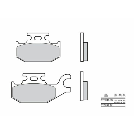 Pastillas de freno sinterizadas Brembo 07GR49SD - motoscamaralweb.com