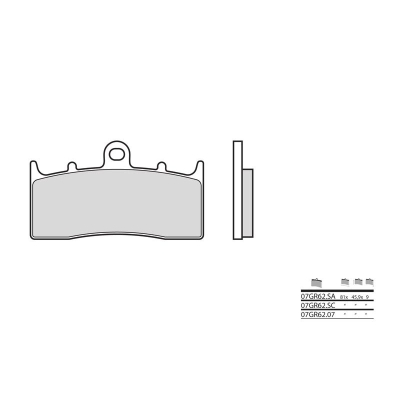Pastillas de freno sinterizadas Brembo 07GR62LA - motoscamaralweb.com
