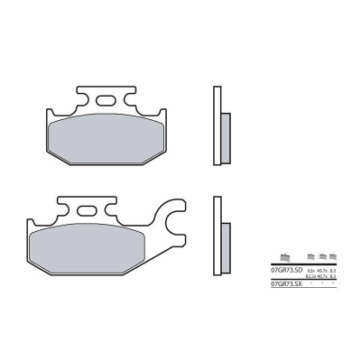 Pastillas de freno sinterizadas Brembo 07GR73SD - motoscamaralweb.com