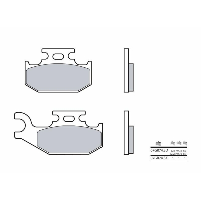 Pastillas de freno sinterizadas Brembo 07GR74SD - motoscamaralweb.com