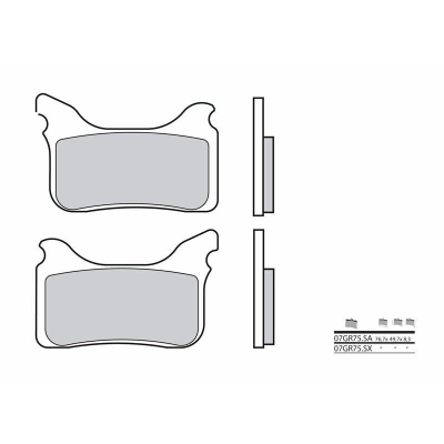 Pastillas de freno sinterizadas de competición Brembo 07GR75SX - motoscamaralweb.com