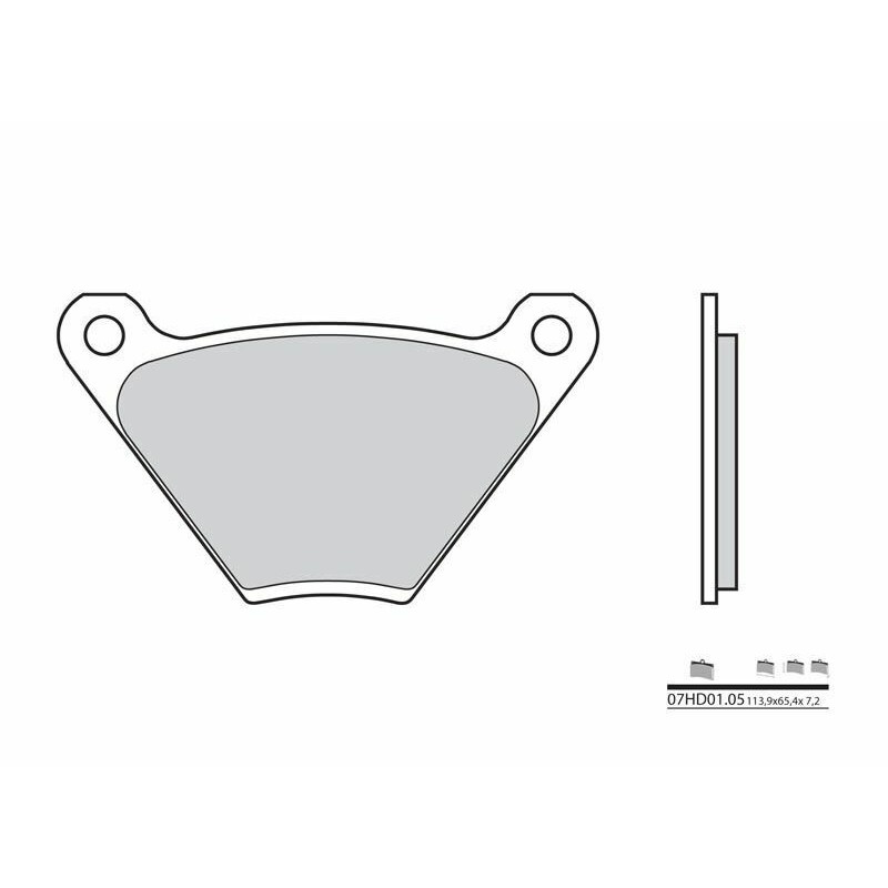 Pastillas de freno orgánicas Brembo 07HD0105 - motoscamaralweb.com